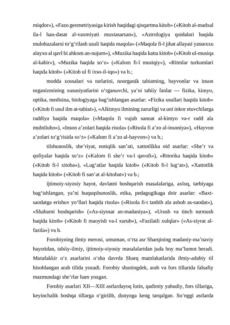 Abu Nasr Forobiy o‘rta asrning buyuk qomusiy olimi 4