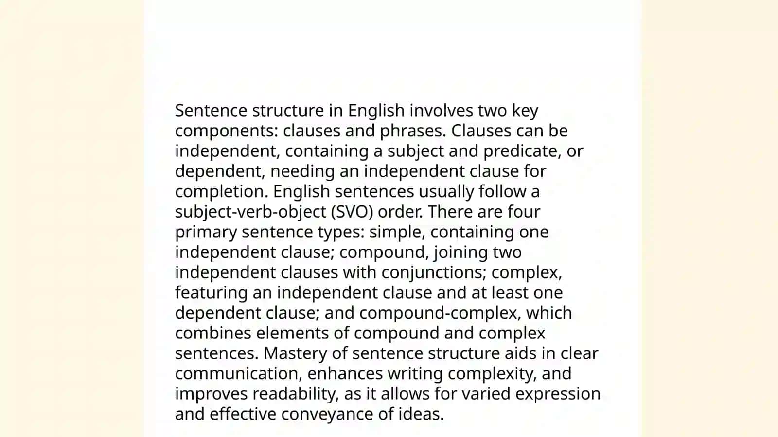 Syntax. The phrasa and the sentence. Types of sentences 4