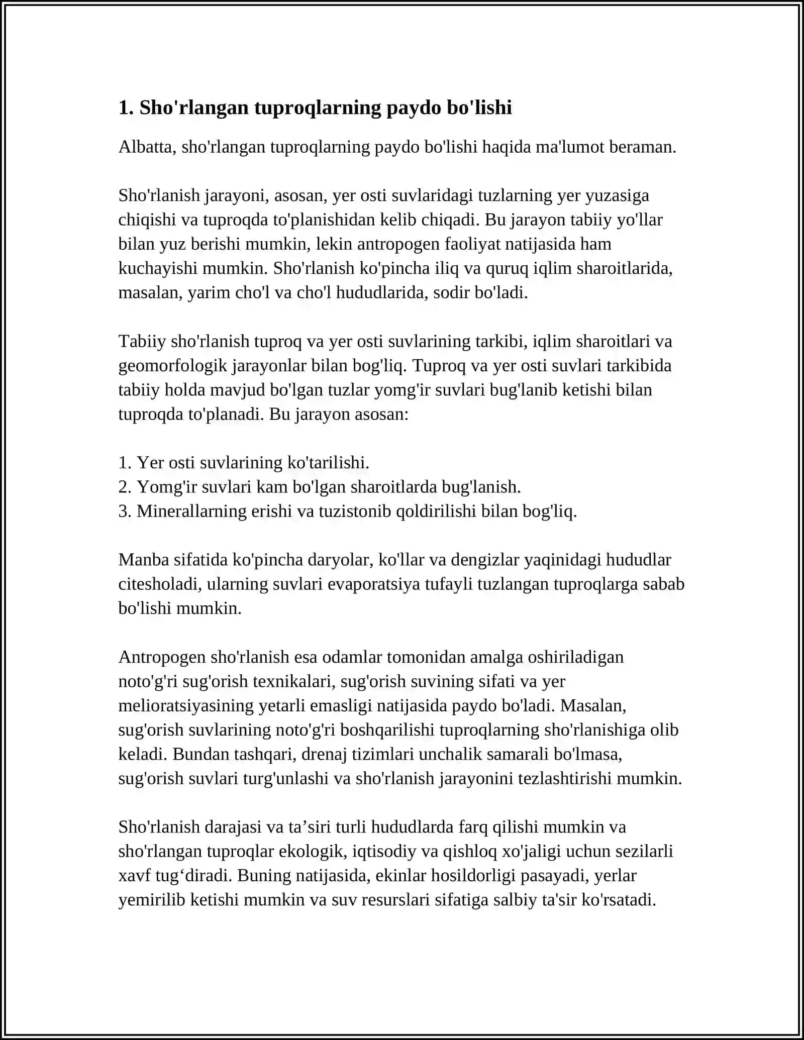 SHO'RLANGAN TUPROQLAR 4