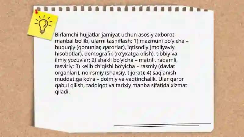 Birlamchi hujjat oqimi 4