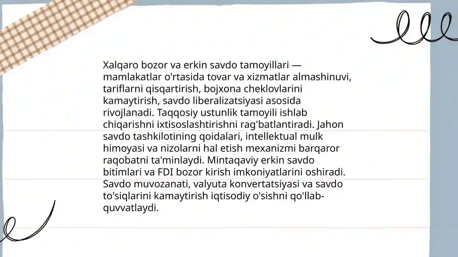 Bozor iqtisodiyotida jahon xoʻjaligi 4