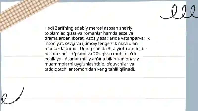 Hodi Zarif ijodiy faoliyati 4