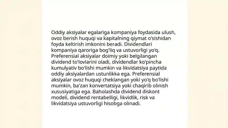 Aksiyaning baholanishi va xususiyatlari 4