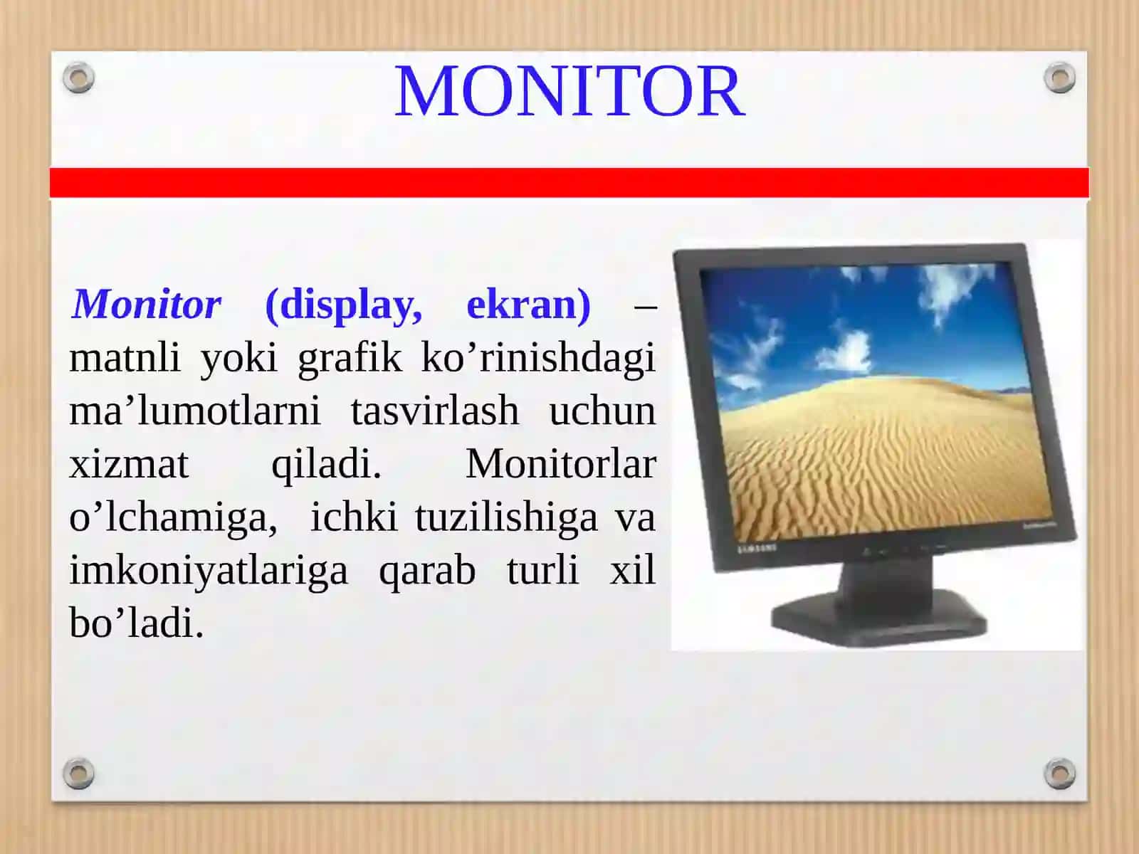 Informatika fanining asosiy va qo'shimcha qurilmalari 4
