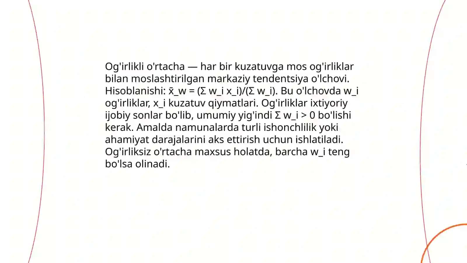 Tasviriy statistika korsatkichlari 4