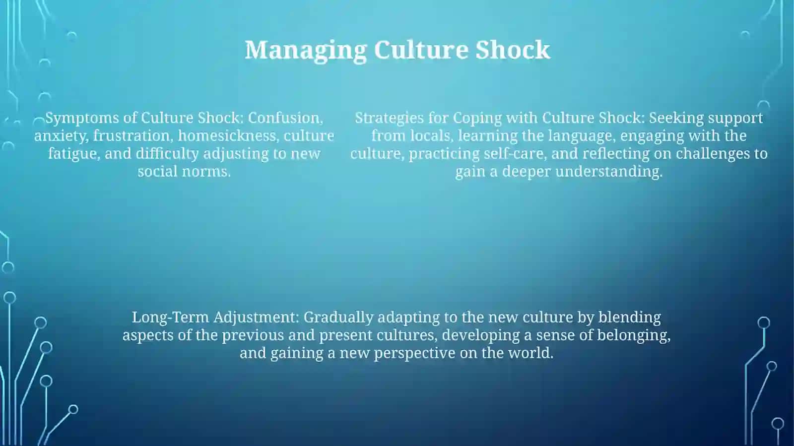Culture Shock: An Overview 4