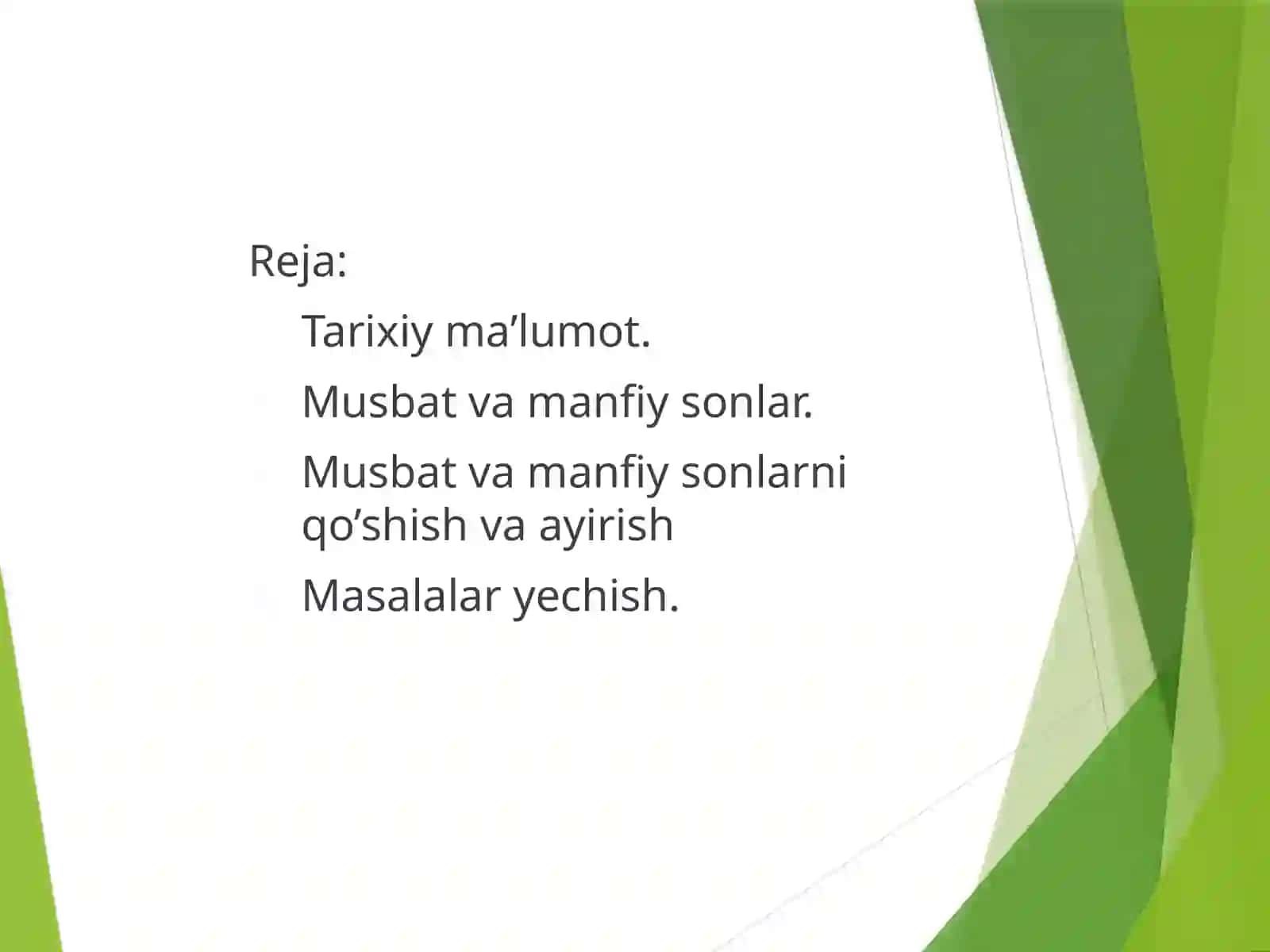 Matematika fanidan slayd 4