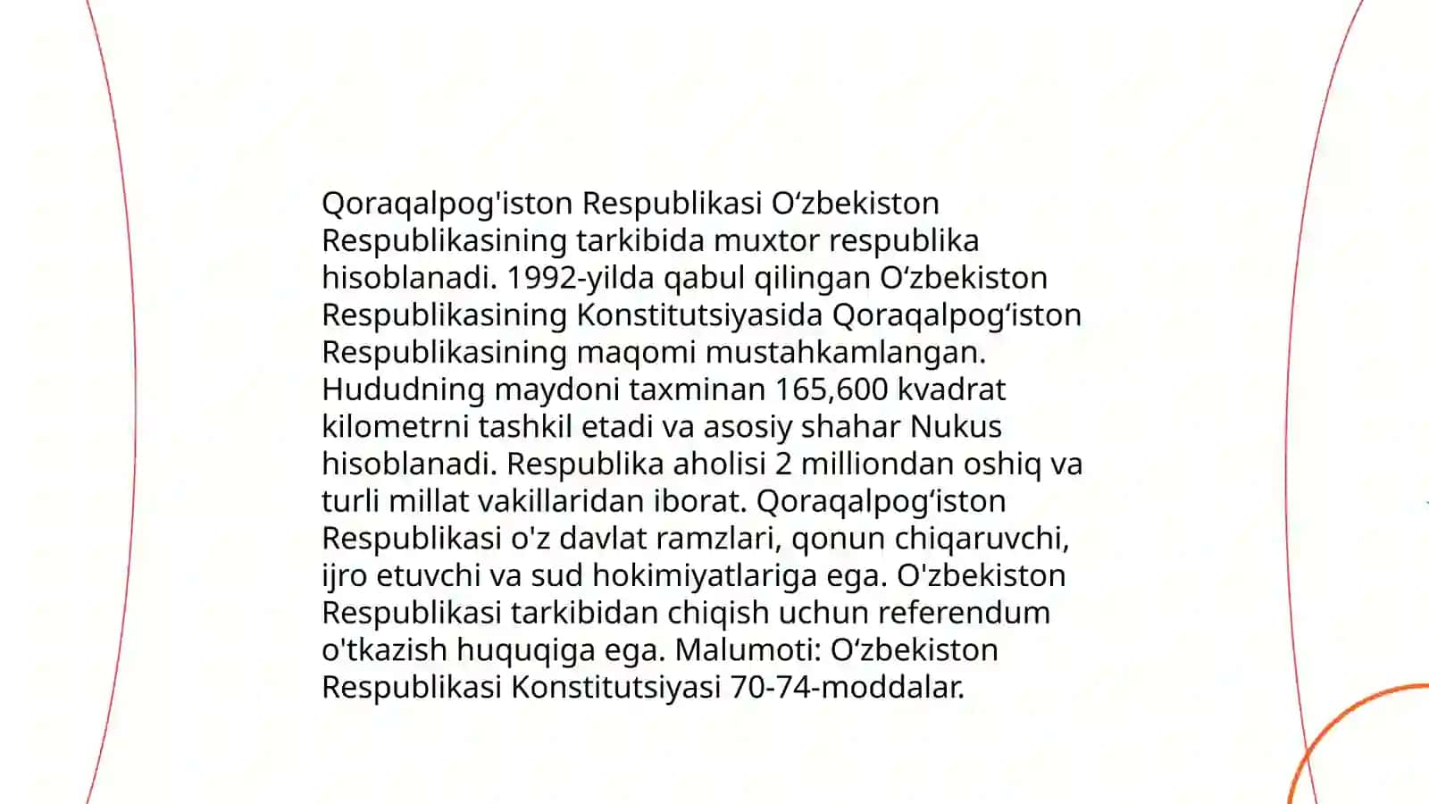 O'zbekiston Respublikasi mintaqaviy tuzilishi va Qoraqalpog'iston Respublikasi 4