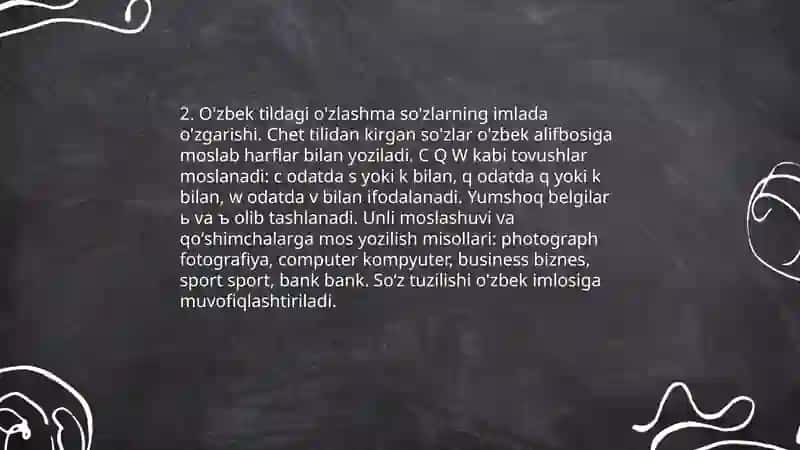 O'zlashma so'zlar talaffuzi va imloga ta'siri 4