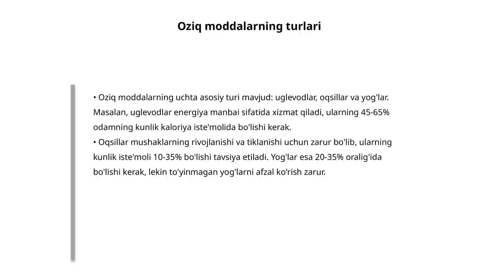 Tog'ri ovqatlanish qoidalari 4