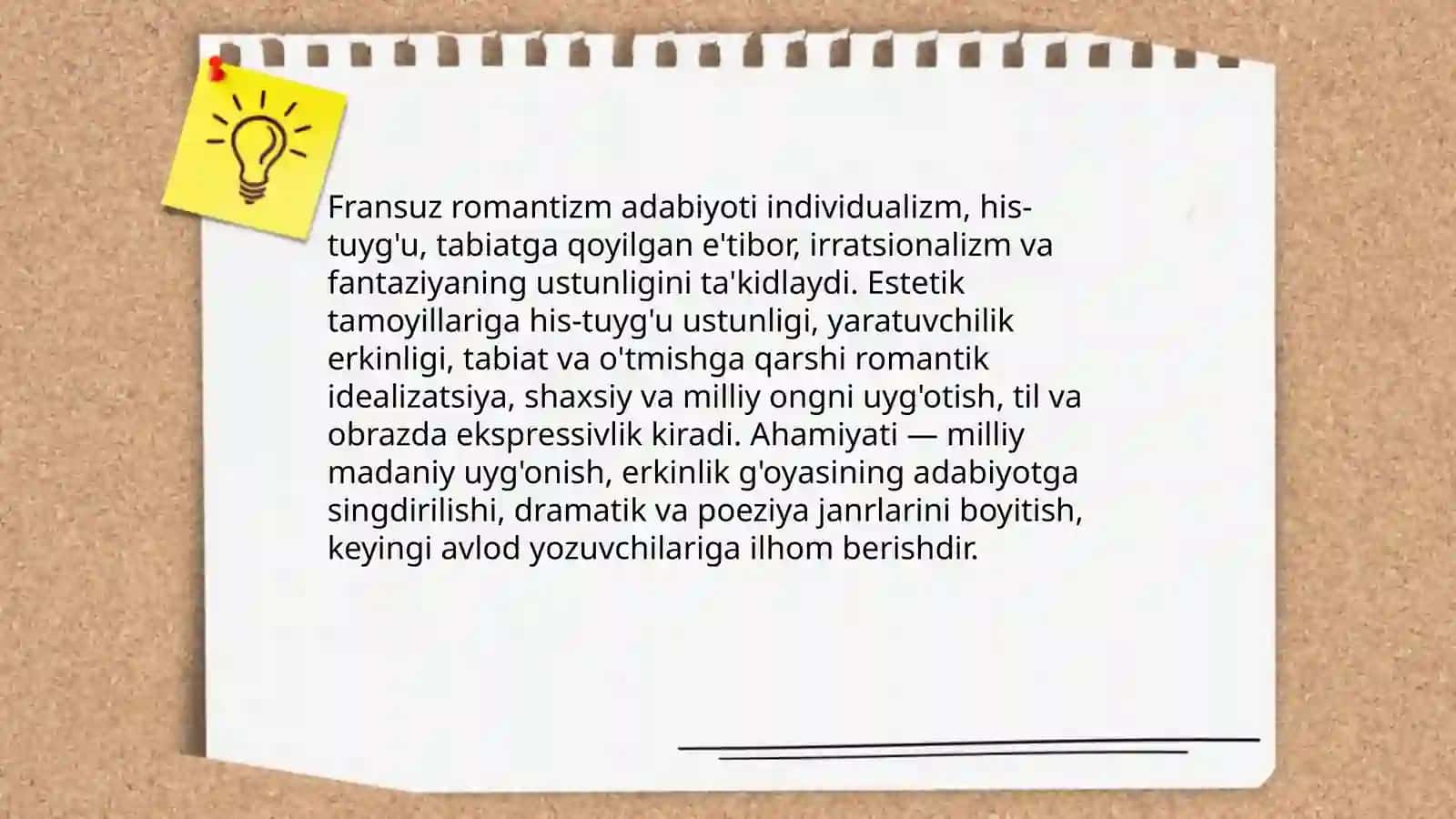Fransuz romantizm adabiyotining ahamiyati 4