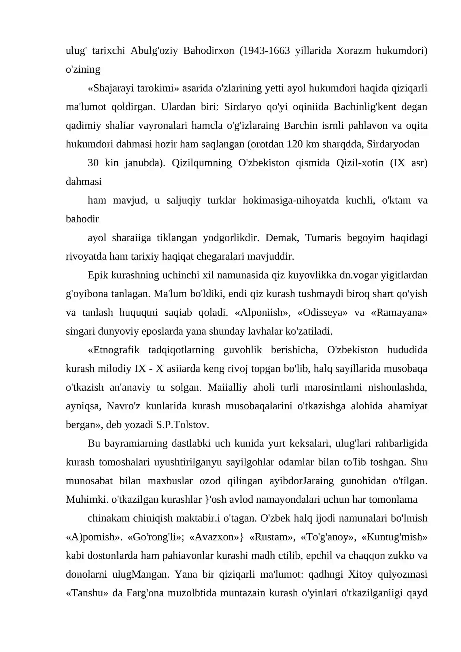 Belbog’li kurash va Milliy kurash 4
