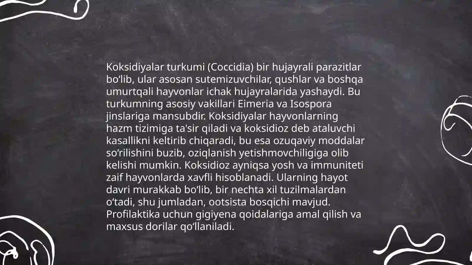 Sporalilar sinfi, koksidiyalar turkum 4