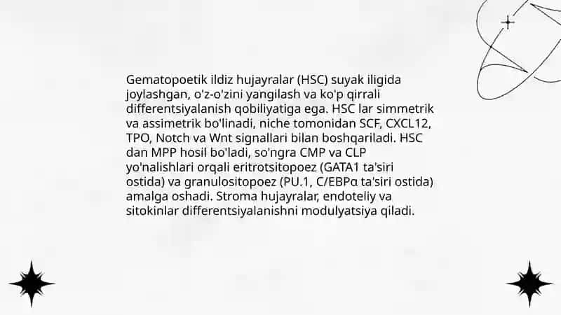 Gemotsitopoez jarayonining boshqariluvi 4