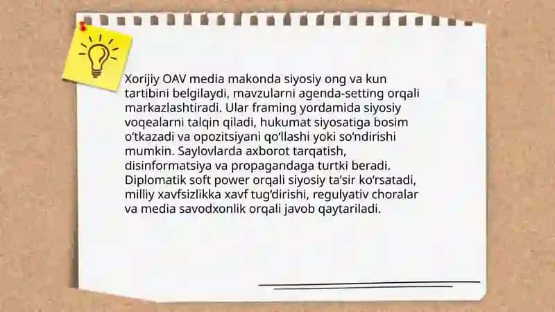 Xorijiy ommaviy axborot vositalarining media makondagi oʻrni 4