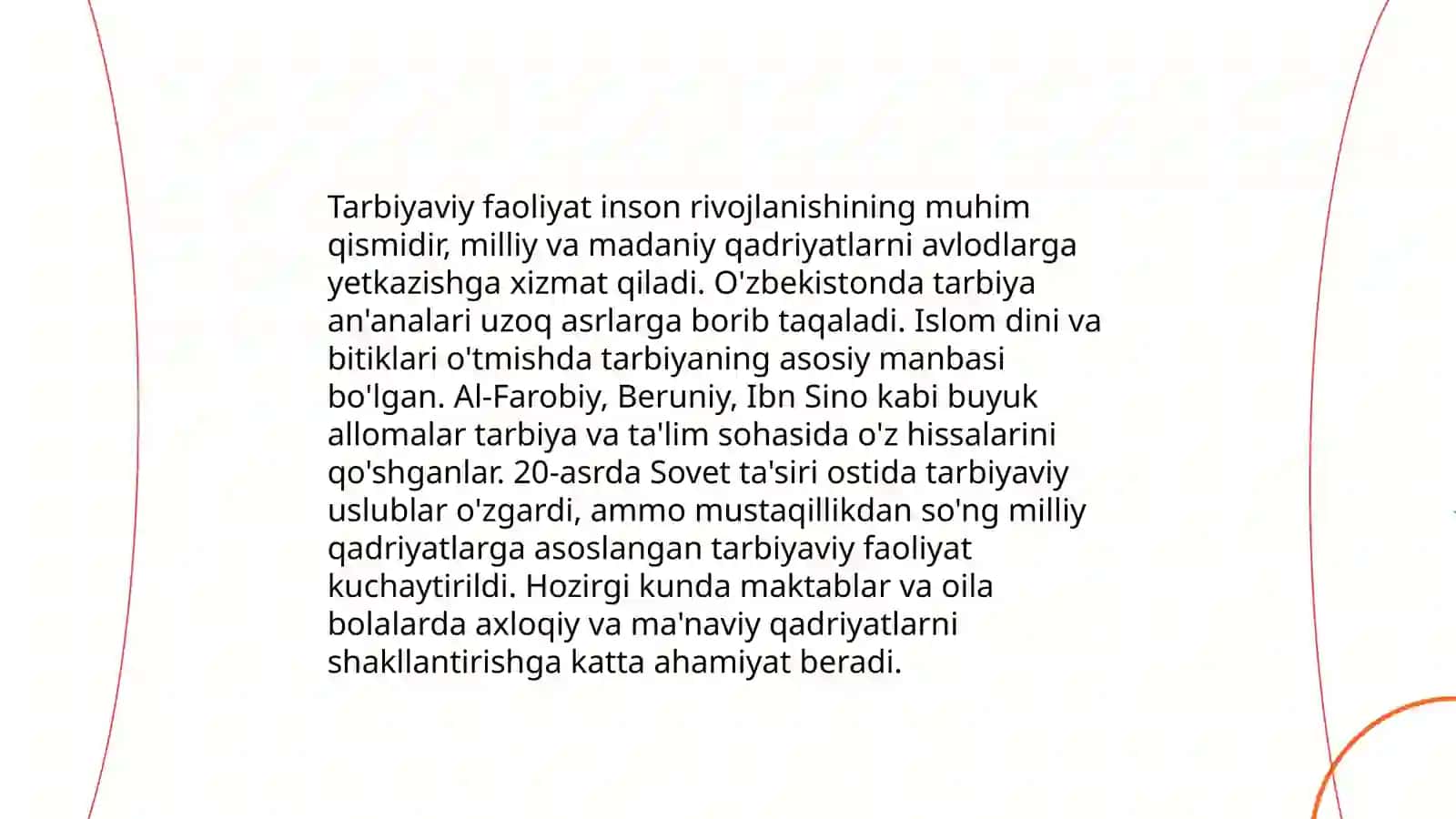 Tarbiyaviy faoliyat ijtimoiy tarixiy jarayon sifatida 4