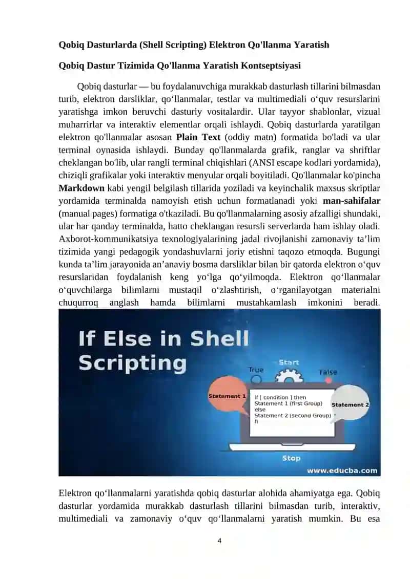 Qobiq dasturlarda electron qollanma yaratish 4