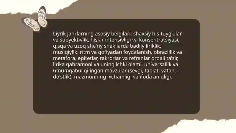 Liyrik tur: taʼrif va mohiyati 4