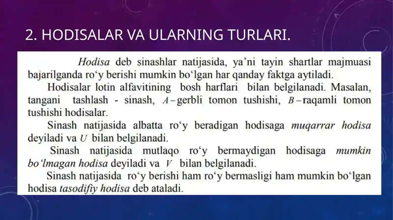 EHTIMOLLAR NAZARIYASI 4