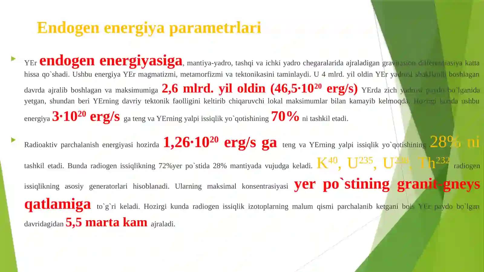Endogеn jarayonlar gеokimyosi 4