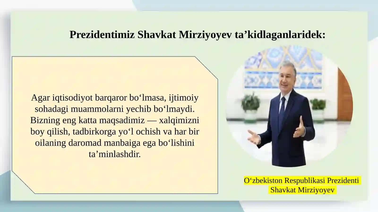 Men prezident bo‘lsam slayd 4