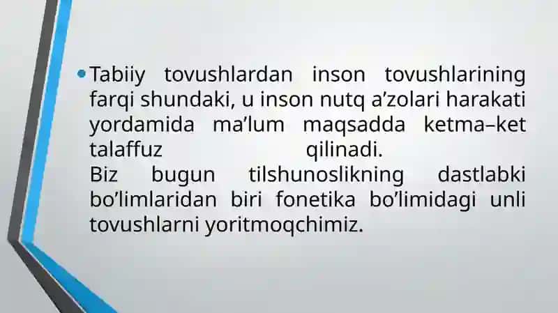 Unli tovushlar 4