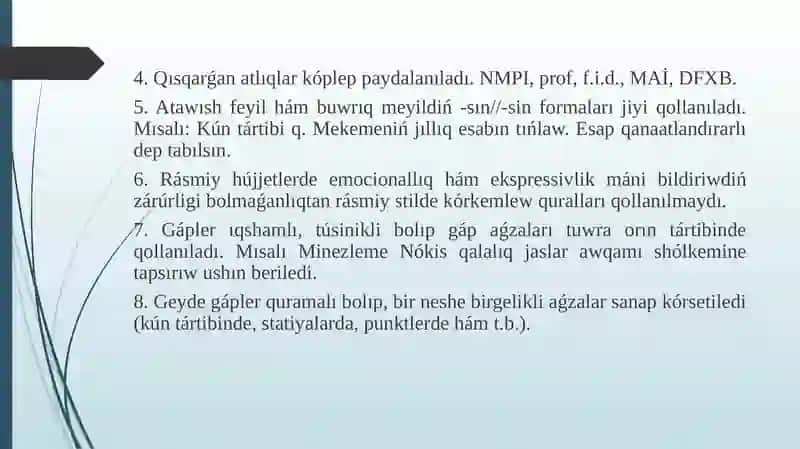 Rásmiyis qaǵazları 4