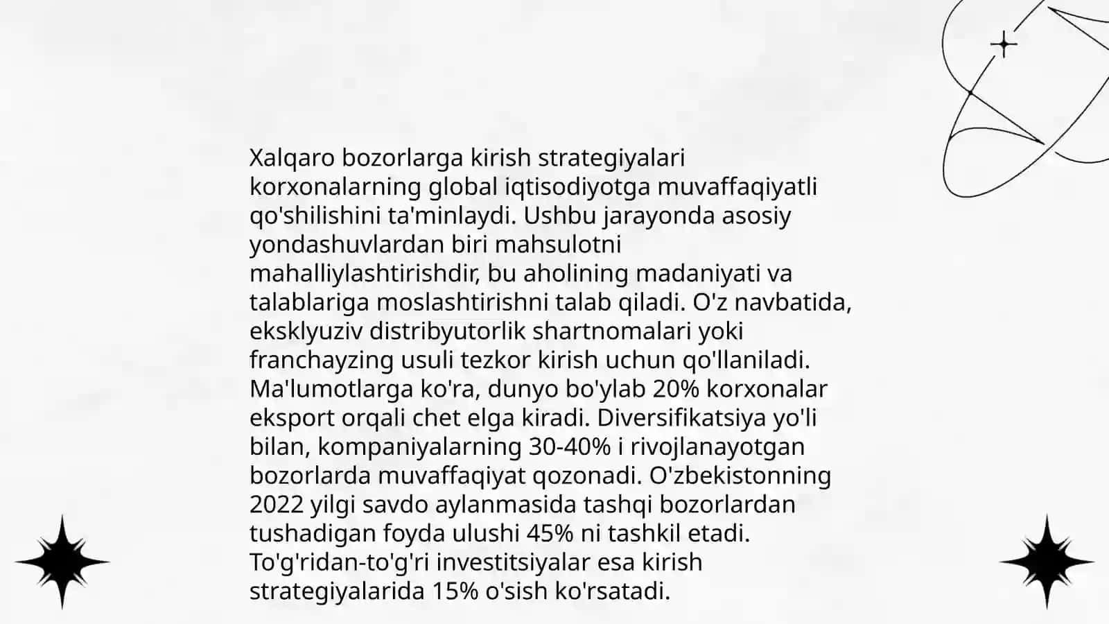 Global bozorda biznes yaratish 4