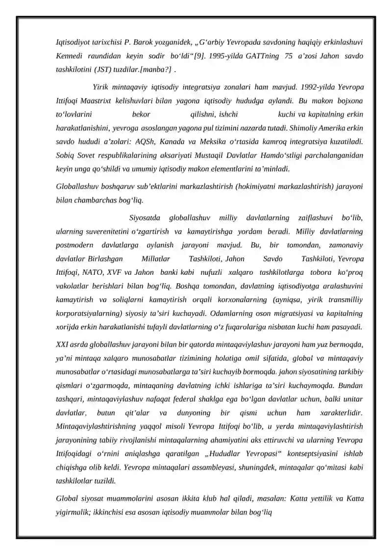 Global muammolarning mezonlari va darjalari 4
