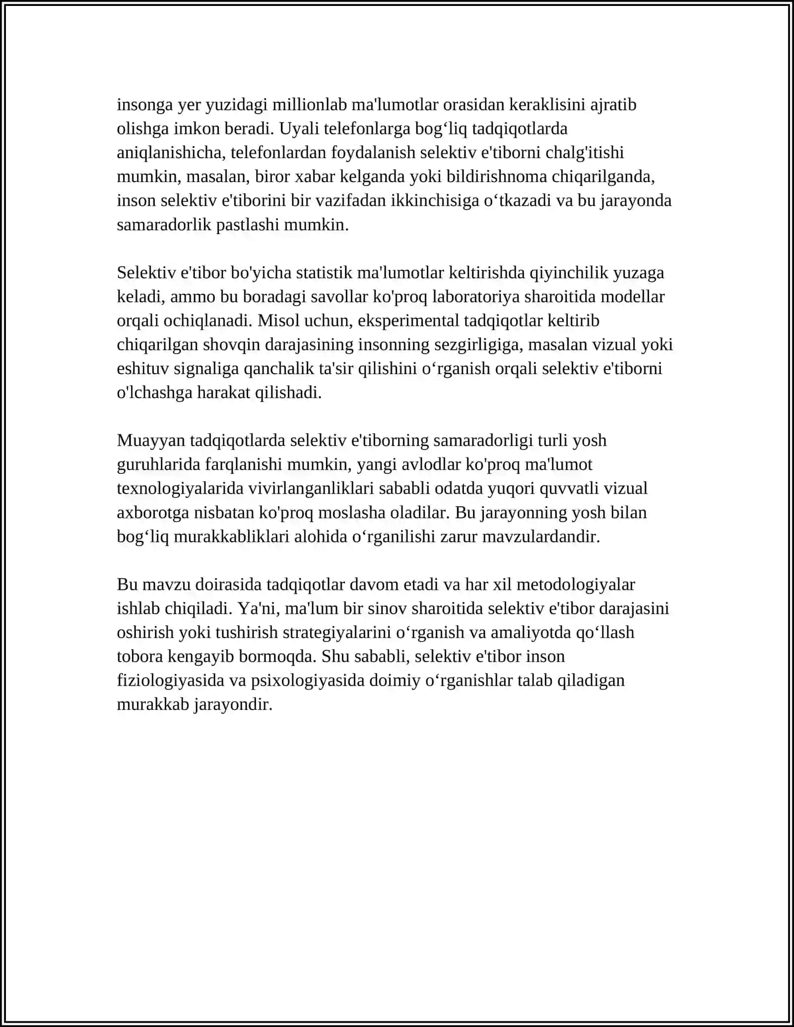 DIQQATNING TURLARI 4