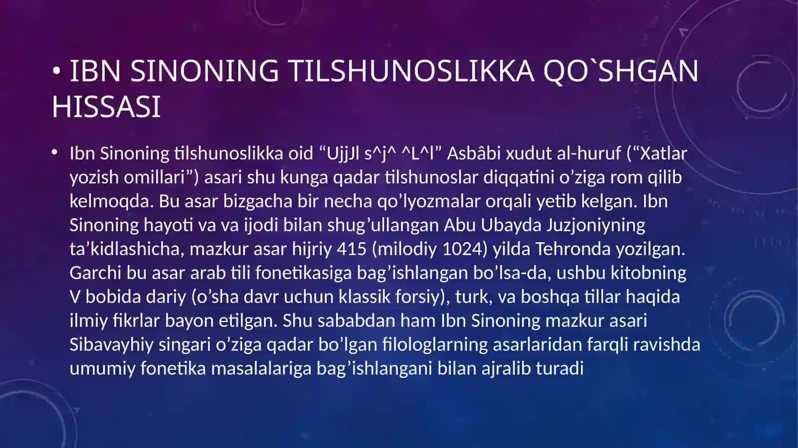 oʻzbek tilini sohada qoʻllanishifanidan taqdimotnomasi 4