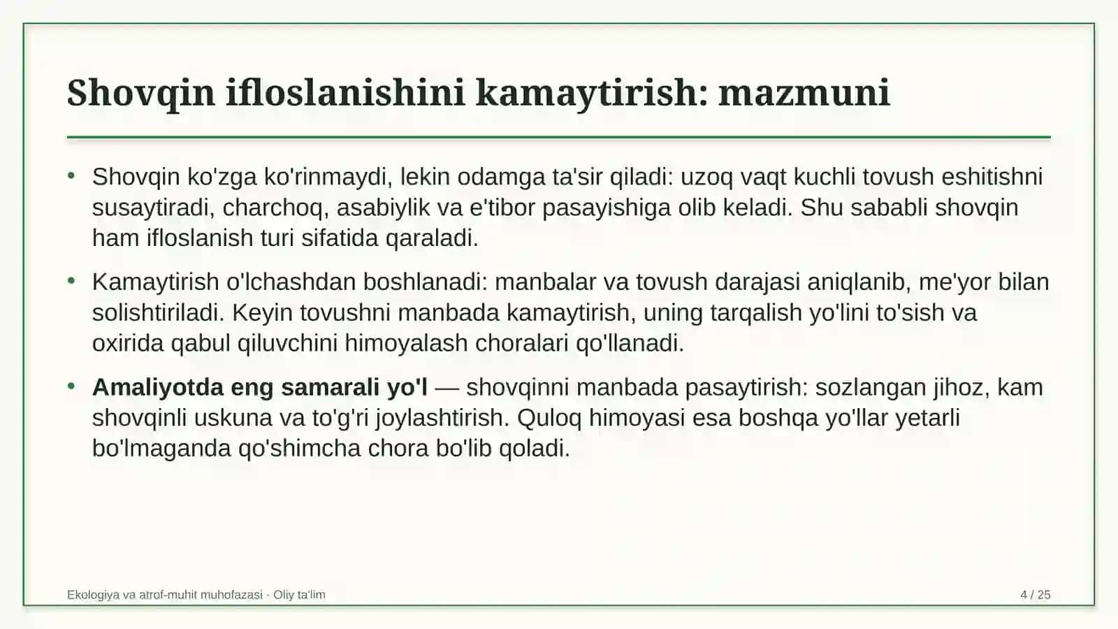 Yo'l qurilishida shovqin ifloslanishini kamaytirish 4