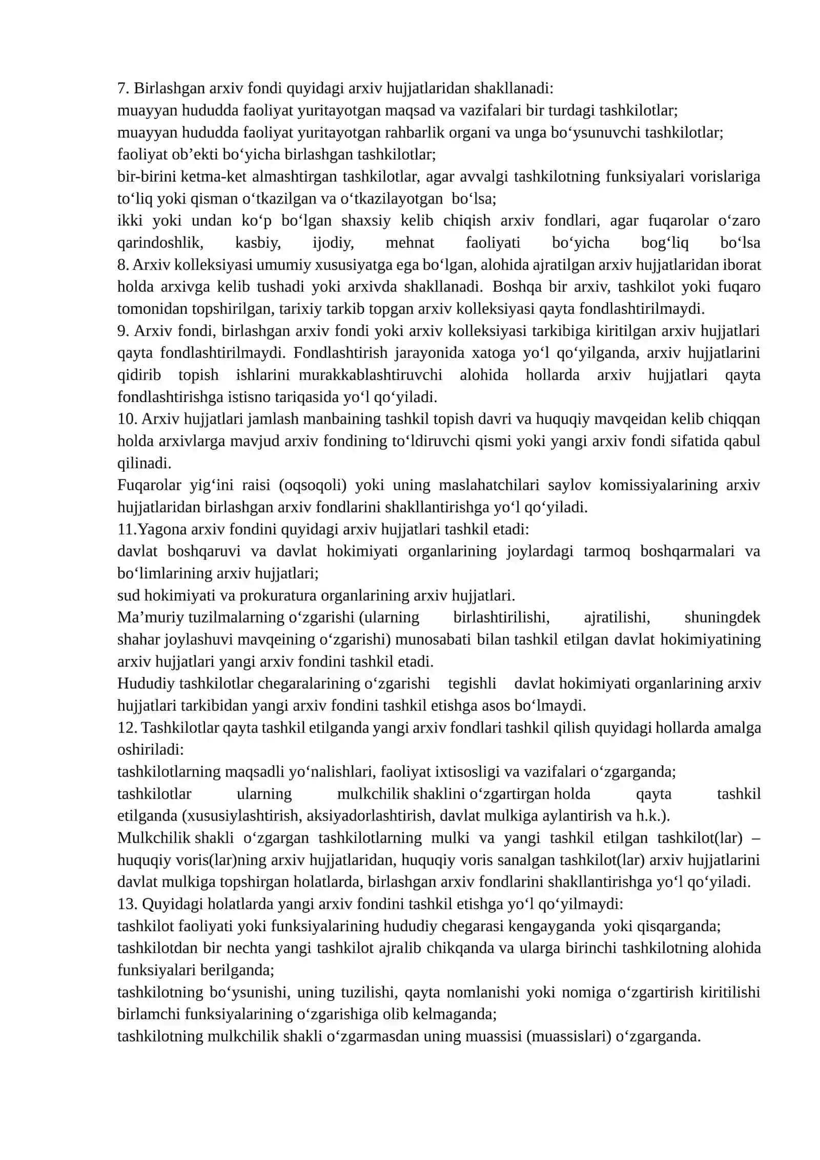 Arxiv hujjatlarini jamlash, davlat hisobiga olish, saqlash va ulardan foydalanish tartibi to‘g‘risida N I Z O M 4