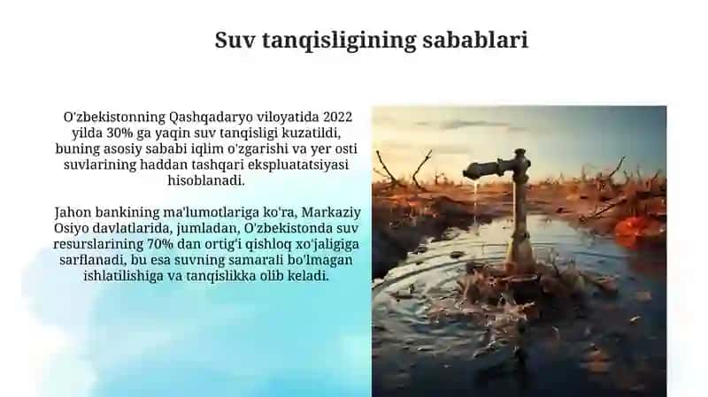 Suv Tanqisligi Muammosi 4