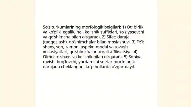 So‘z turkumlari tasnifi 4