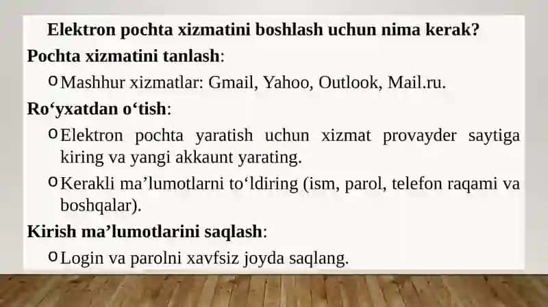 Elektron pochta xizmati 4