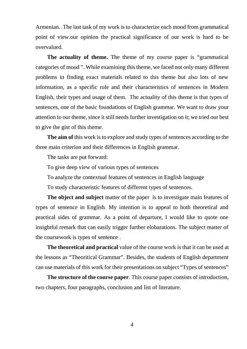 Categories of Voice Mood in English and Armenian 4