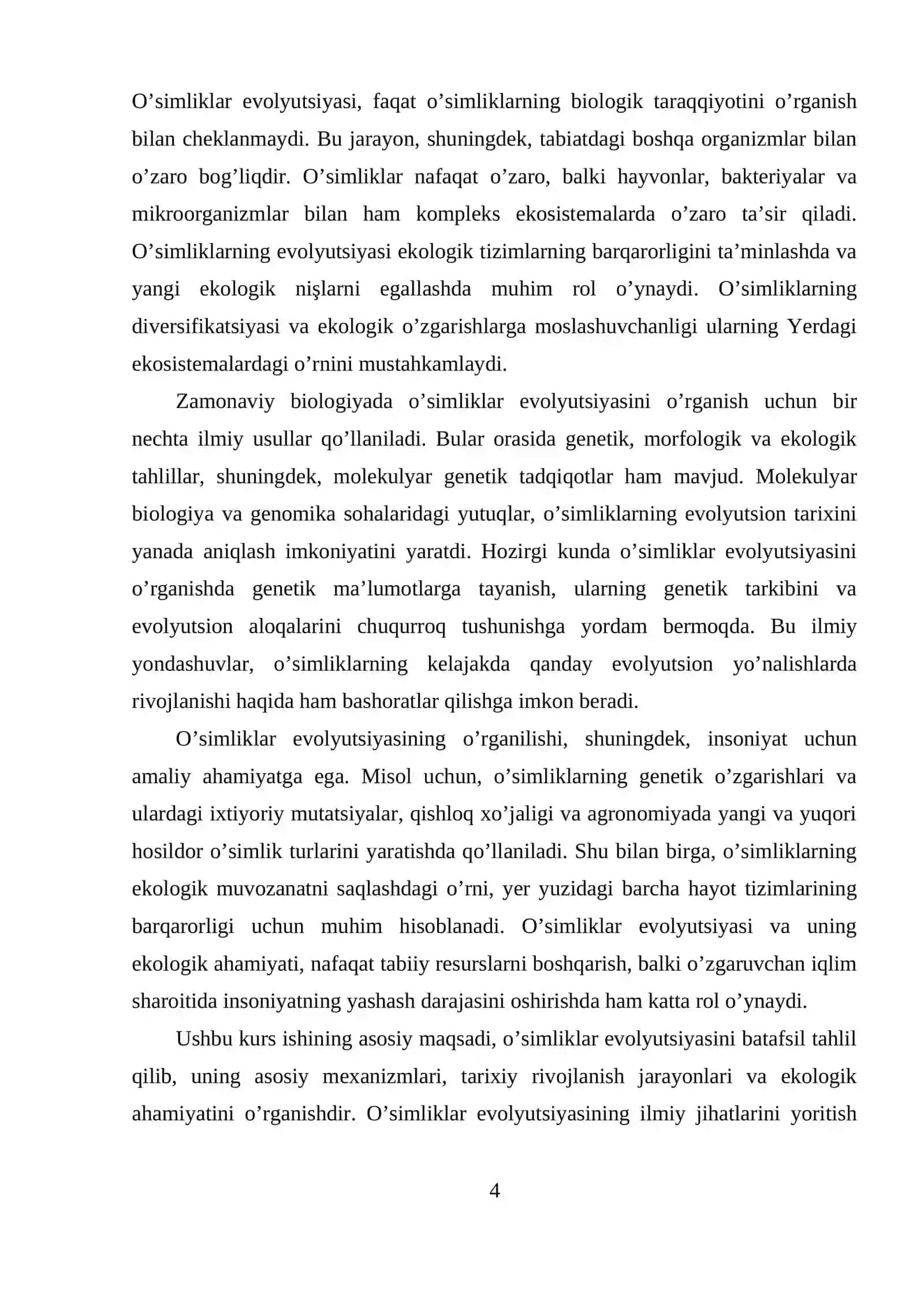 O’simliklar evolutsiyasi 4