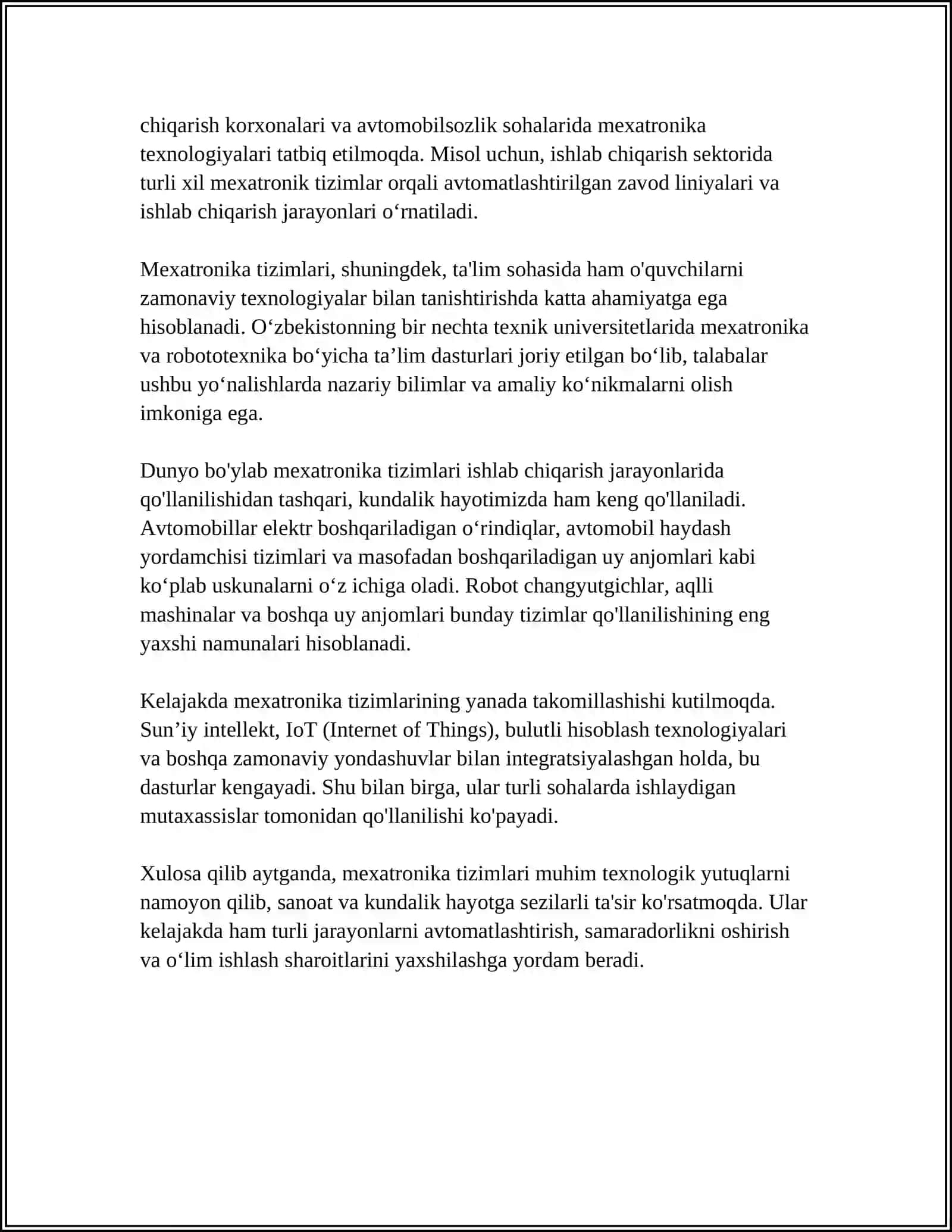 MECHATRONICS 4