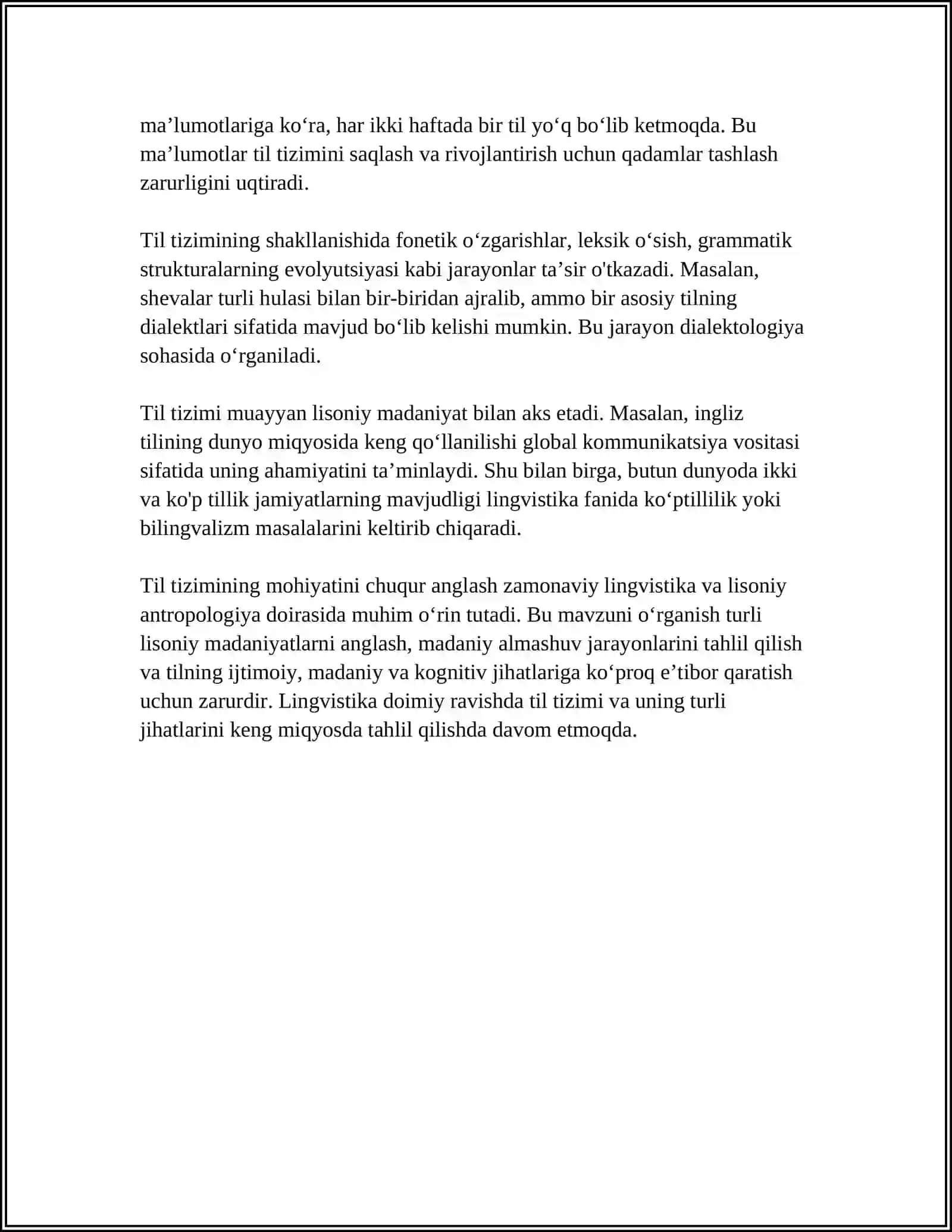 Tilning tizim sifatidagi mohiyati 4