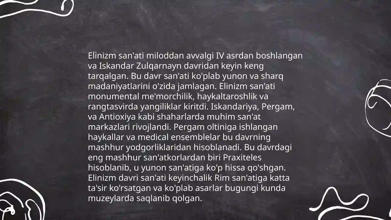 Yunon klassikasi va elinizm davri sanati 4