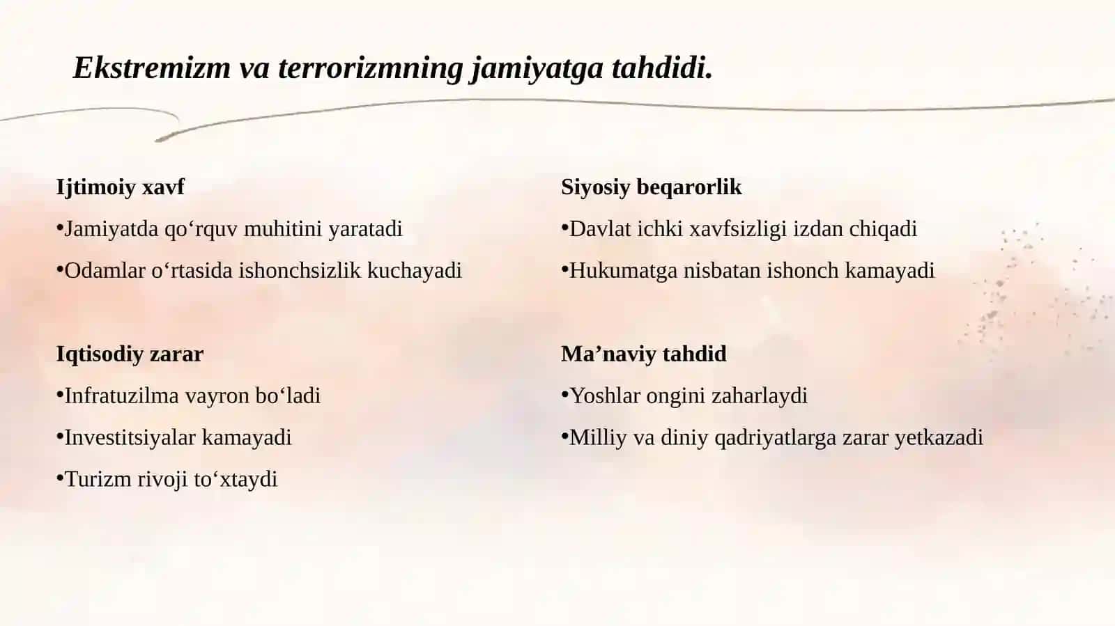 Ekstremizm va terrorizm jamoyat barqarorligi gatahdid 4