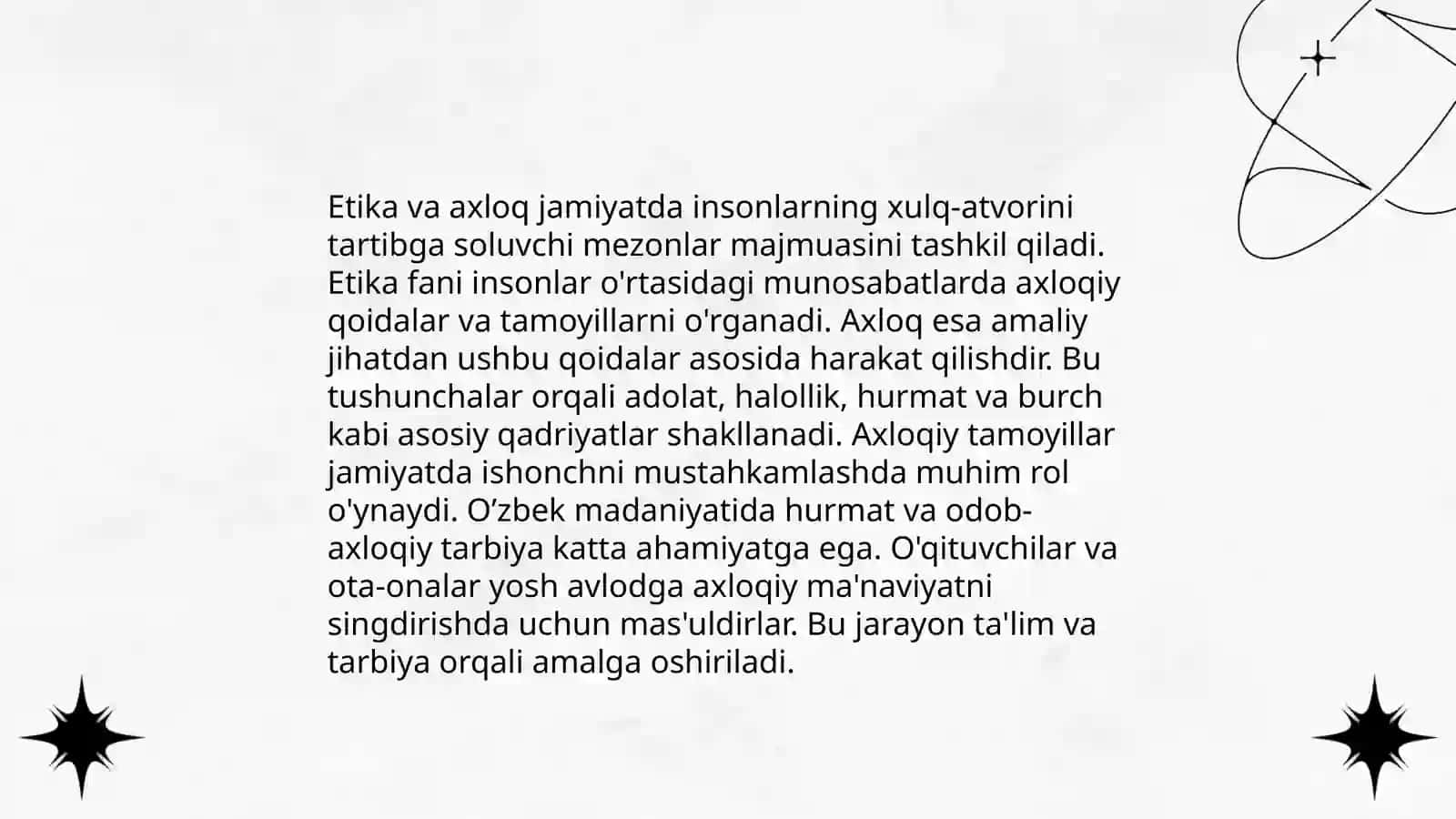 Etikaning mohiyati va ahamiyati 4