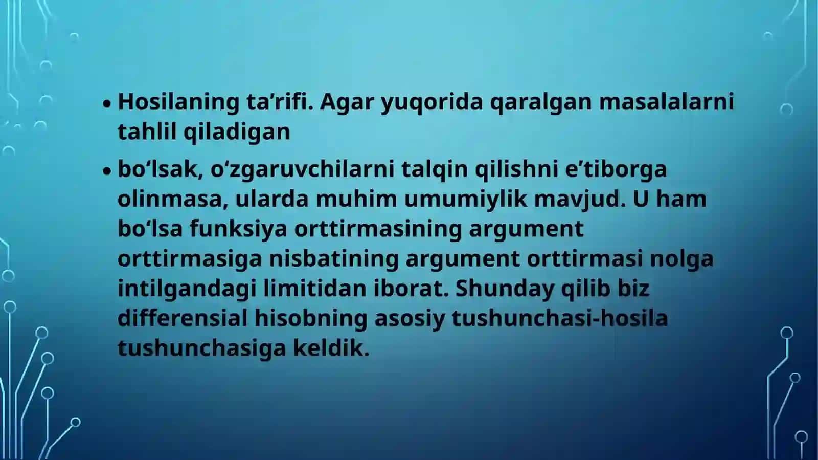 Hosila va uning tadbiqlari 4
