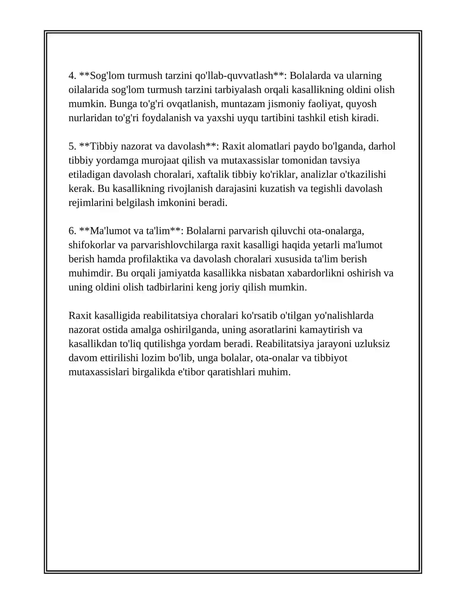 RAXIT KASALLIGIDA REABILITATSIYA CHORALARI 4