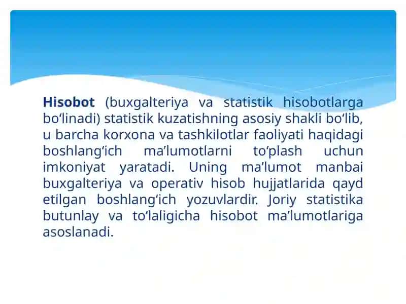 STATISTIK KUZATISH USLUBYATI 4