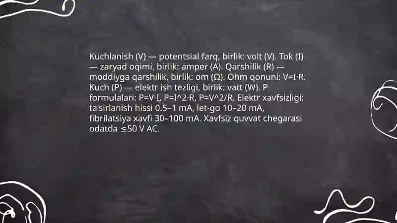 Elektir xafsizligi faniga kirish 4