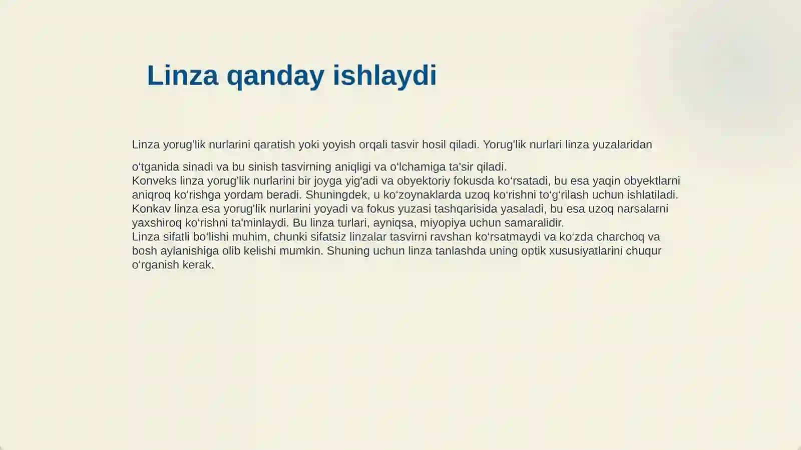 LINZA VA ULARNING TURLARI 4