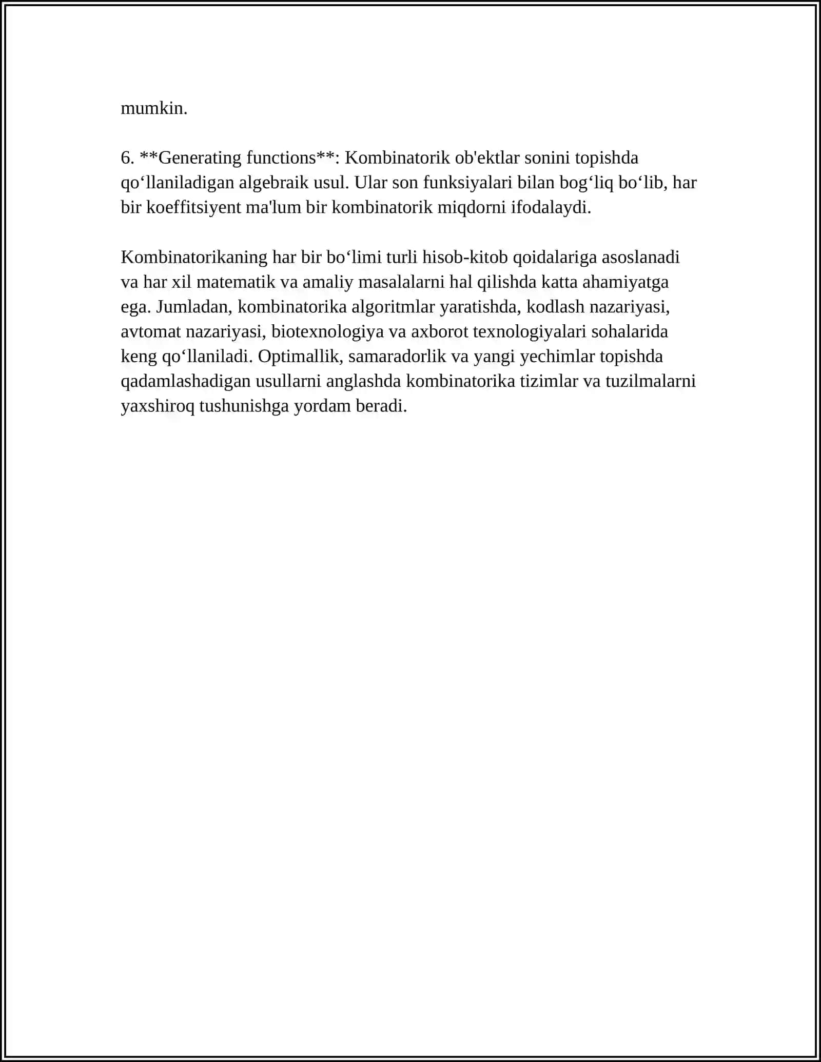 KOMBINATORIKA FANI RIVOJLANISH TARIXI 4