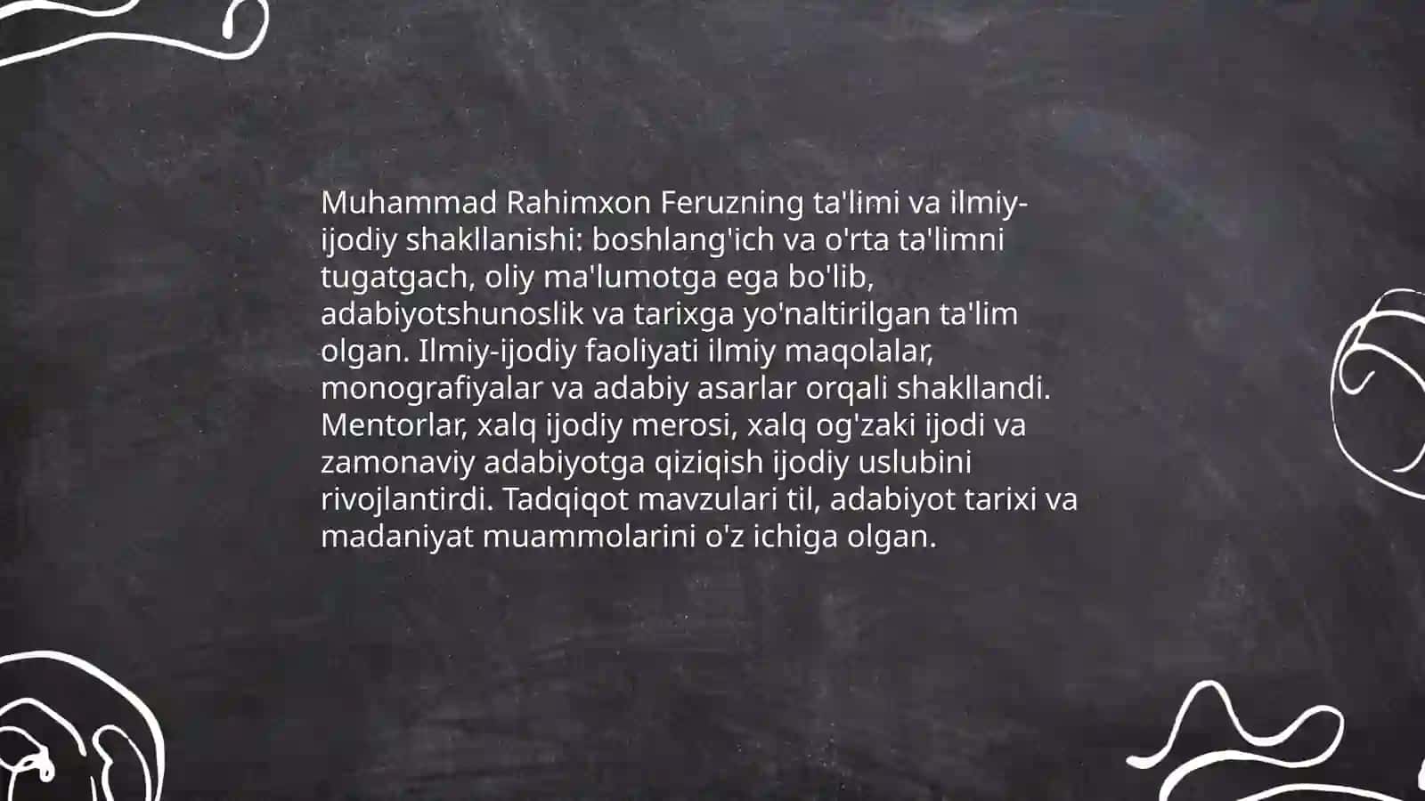 Muhammad Rahimxon Feruz hayoti va ijodi 4